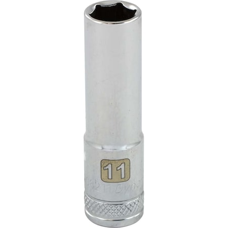 Dynamic 3/8" Drive, 11mm Metric Socket, 6 Points D008211